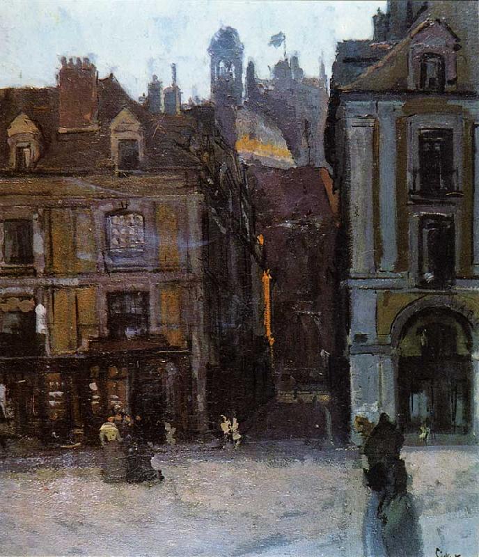 Walter Sickert The Quai Duquesne and the Rue Notre Dame, Dieppe oil painting image